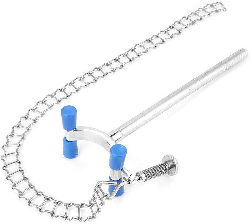 Maxmartt Lab Chain Clamp Holder, 19.7inch Stainless Steel Lab Glassware Clamp Lab Stand Chain Clamp Adjustable Lab Clamp Chain Long Chain Clamp Save and Sturdy for Beakers, Bottles, Flasks - Image 1